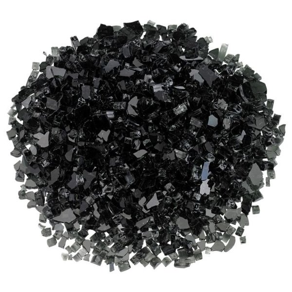 American Fire Glass 1/4 in Black Fire Glass, 10 Lb Bag AFF-BLK-10